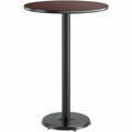Lancaster Table & Seating LT 30'' Round Reversible Cherry / Black Laminated Bar Height Table Top and Base Kit with 18'' Plate 349C30RS18RB